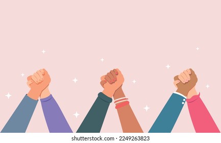 Two strong and brave hands holding together, sign of help and hope together.