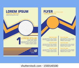 Two Stunning Cover Brochure Design Template with Vector. For Business Profile