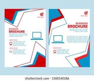 Two Stunning Cover Brochure Design Template with Vector. For Business Profile