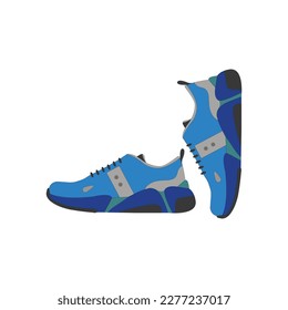 Two stylish coloring shoes, Vector artwork.