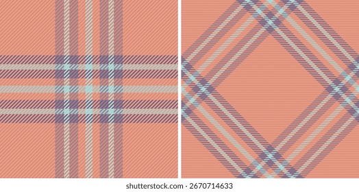 Dos elegantes patrones de cuadros pastel.  Perfecto para el diseño textil, la moda, la decoración del hogar o los fondos de Sitio web.  La sutil paleta de colores evoca calidez y serenidad.