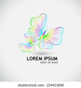 Two stylized butterfly symbol. Vector