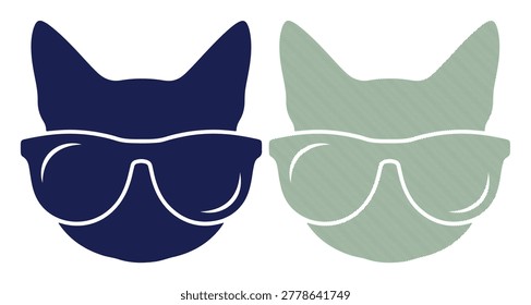 Two stylized cats and