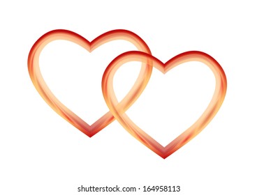 Two stylized hearts. EPS10 vector