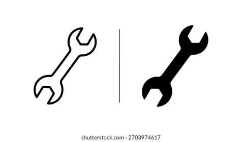 Duas chaves estilizadas, uma com contorno e outra preta sólida, apresentadas lado a lado em um fundo branco.