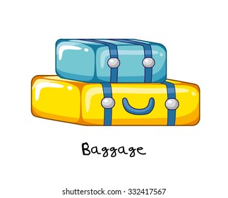 Two suitcases. Baggage icon.
