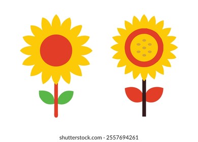 Two Sunflowers with Different Centers
