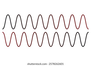 Two superimposed sinusoidal waves with gradient color.