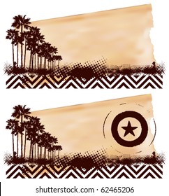 two surf background grunge scene