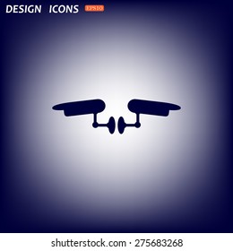 Two surveillance cameras. icon. vector design