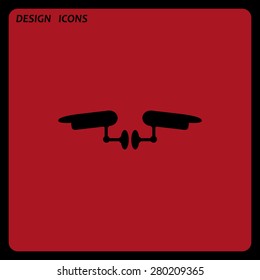 Two surveillance cameras. icon. vector design. Flat design style 