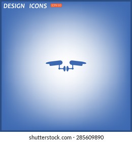 Two surveillance cameras. icon. vector design