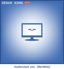 Two surveillance cameras. icon. vector design