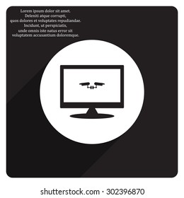 Two surveillance cameras. icon. vector design