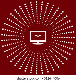 Two surveillance cameras. icon. vector design