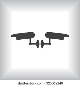 Two surveillance cameras. icon. vector design