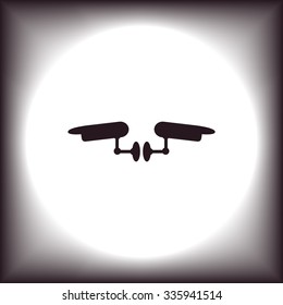 Two surveillance cameras. icon. vector design