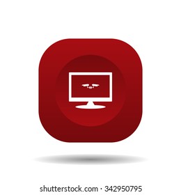 Two surveillance cameras. icon. vector design