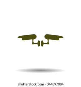 Two surveillance cameras. icon. vector design