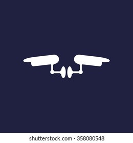 Two surveillance cameras icon, vector illustration. Flat design style
