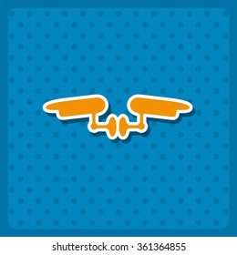 Two surveillance cameras icon, vector illustration. Flat design style