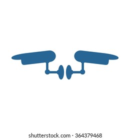 Two surveillance cameras icon, vector illustration. Flat design style