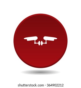Two surveillance cameras icon, vector illustration. Flat design style