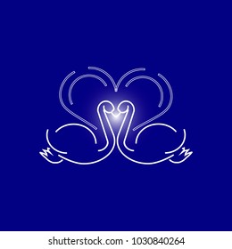 two swams with love