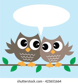 two sweet brown owls