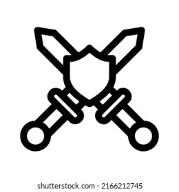 two sword icon or logo isolated sign symbol vector illustration - high quality black style vector icons
