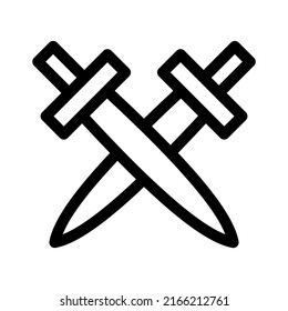two sword icon or logo isolated sign symbol vector illustration - high quality black style vector icons

