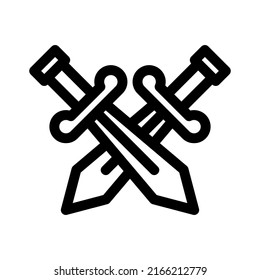 two sword icon or logo isolated sign symbol vector illustration - high quality black style vector icons
