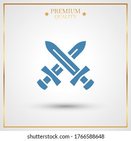 two swords, battle Icon. Vector illustration EPS 10.