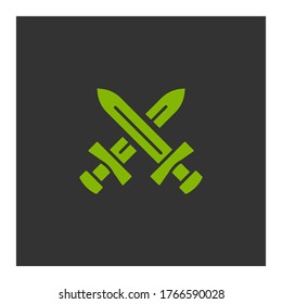two swords, battle Icon. Vector illustration EPS 10.