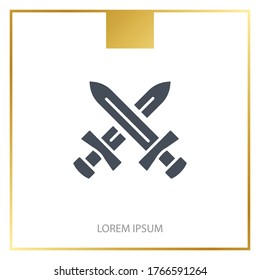 zwei Schwerter, Schlachtsymbol. Vektorgrafik EPS10.