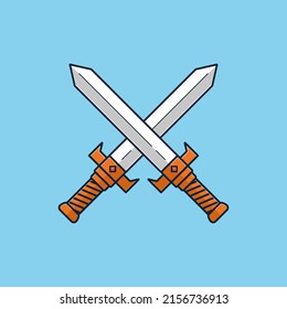 Premium Vector  Crossed swords icon combat with melee weapons