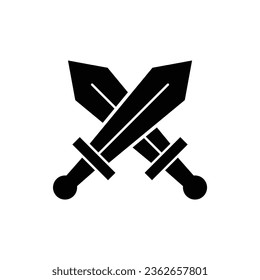 two swords icon vector swords crossed