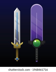 two swords vector illustration art