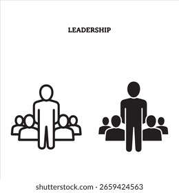 Two symbolic representations of a leader guiding a team or followers.