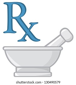 Two symbols for the profession of pharmacy.