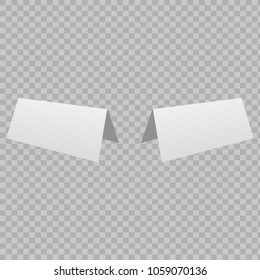 Two table cards. 3d illustration isolated on transparent background. Vector.
