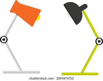 Two table lamps, illustration, vector on a white background.