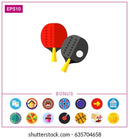 Two Table Tennis Rackets Icon