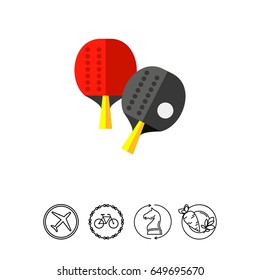 Two Table Tennis Rackets Icon