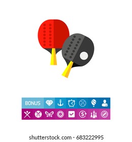 Two Table Tennis Rackets Icon