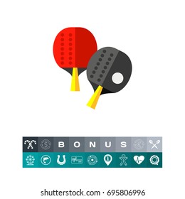 Two Table Tennis Rackets Icon