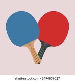 Two Table Tennis Rackets illustration