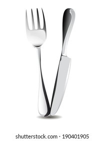 two tablespoons of metal instrument spoon and fork