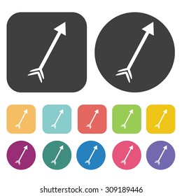 Two tailed arrow icons set. Vector Illustration eps10

