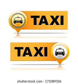 Two taxi banners, vector eps10 illustration